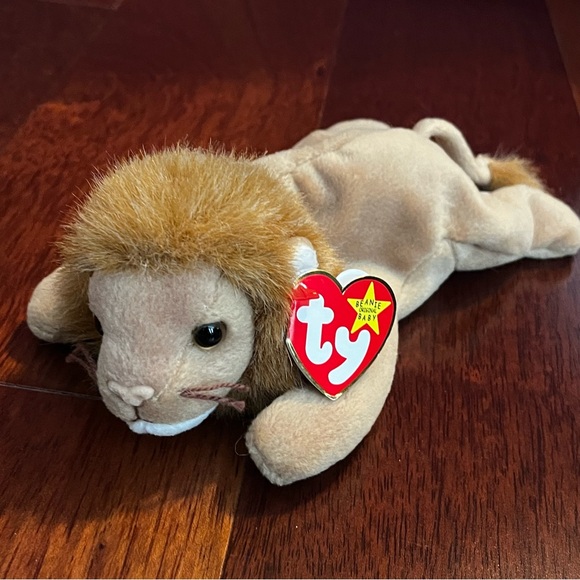 TY Beanie Babies Kuku Ants Aardvark Roary Lion With Tags Lot Of 3 - Picture 4 of 8